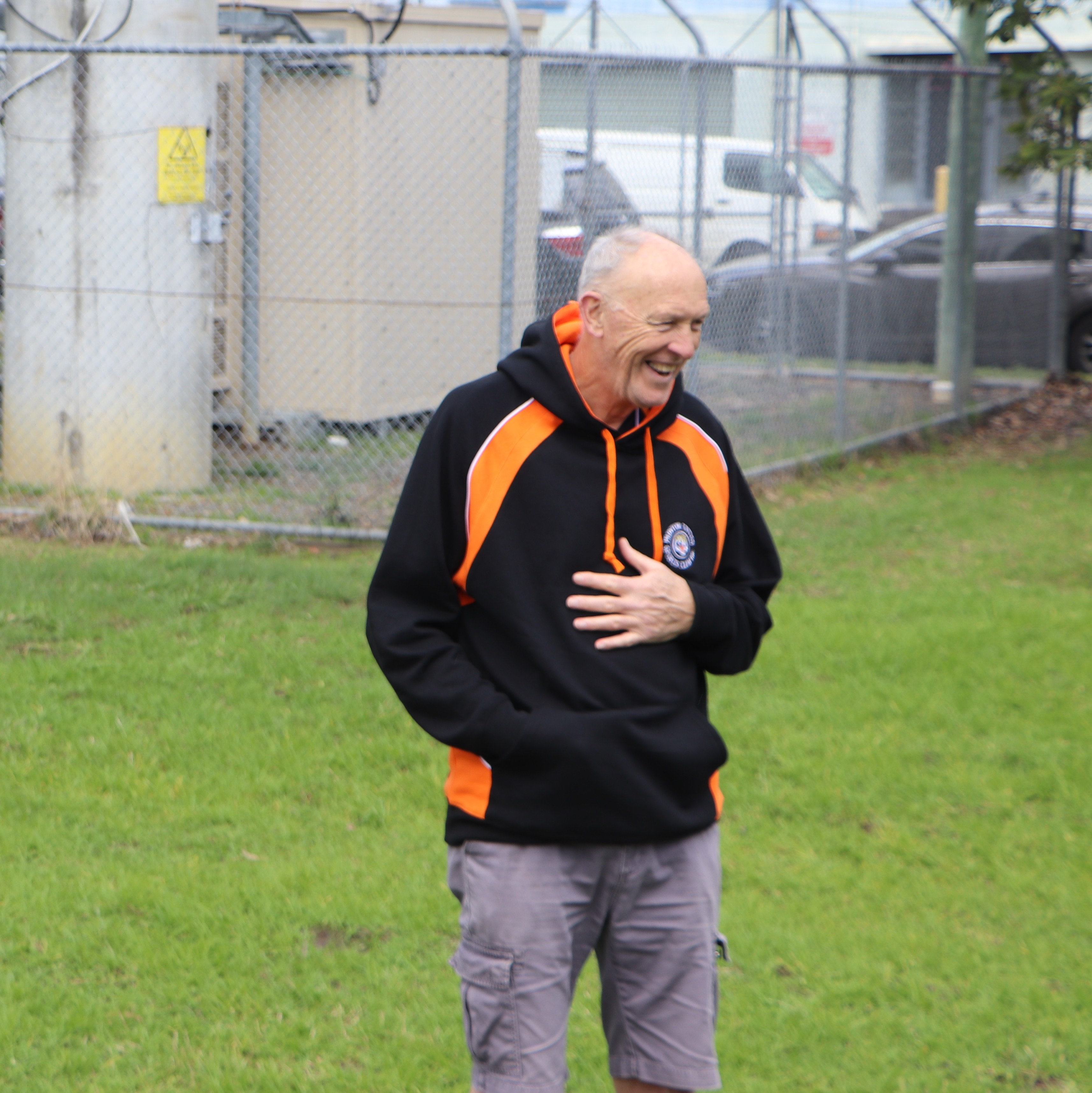Jim in good spirits before the game